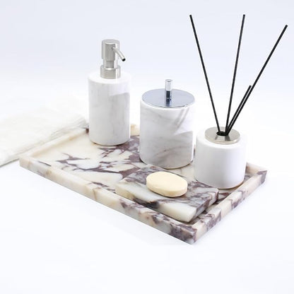 Real Luxurious Natural Marble Vanity Tray Genuine Marble/Stone Storage Tray - Image 5