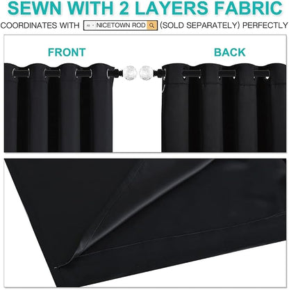 NICETOWN Complete 100% Blackout Curtains, Thermal Insulated & Energy Efficiency - Image 4