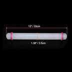 HARFINGTON 2pcs Fondant Rolling Pin 13 Inch x 1.38 Inch Adjustable Guide Rings Non-Stick PP Plastic Fondant Roller Dough Roller Kitchen Decorating Tools for Cookie Pastry Pizza Clay