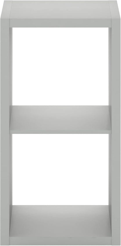 Furinno Cubicle Open Back Decorative Cube Storage Organizer, Light Grey - Image 9
