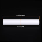 HARFINGTON Acrylic Clay Roller 6 Inch x 1 Inch Solid Non-Stick Plastic Round Tube Roller Polymer Clay Rod Fondant Rolling Pin for Shaping, Sculpting, Modeling DIY Crafts, White