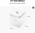 Premium Airtight Food Storage Containers, 3.28qt 1 Piece, Smart One-Click Seal Lid, No Hinges, Patented Double Silicone Lining, 100% Leak Proof, BPA-FREE, Dishwasher, Microwave Safe