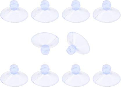 10 Pack Glass Tableholders - 18mm Rubber Suction Cups by Qjaiune