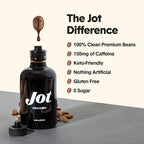Jot Coffee Concentrate (Original/Dark) High Caffeine Cold Brew Coffee Concentrate Liquid for Iced Coffees, Instant Espresso, Hot or Cold Instant Coffees - Makes 14 Cups, 150mg Caffeine/Tbsp, No Sugar