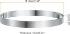HARFINGTON Round Cake Ring 7.48 x 1 Inch Seamless Stainless Steel Pastry Mousse Dessert Ring Mirror Coating for Baking Cooking English Muffins Crumpet Making Tool