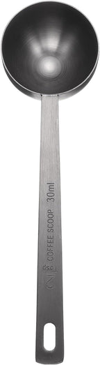 HARFINGTON Coffee Scoop Spoon 2tbsp (6tsp, 30ml) 304 Stainless Steel Long Handle Teaspoon/Tablespoon Measuring Spoons Scoops for Tea Sugar Kitchen, Black