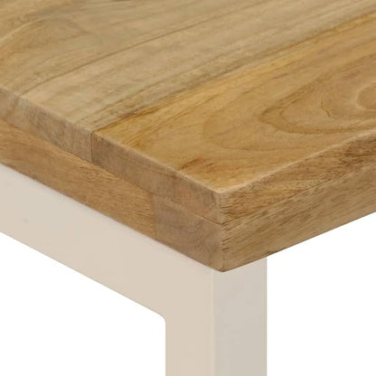 Solid Mango Wood Coffee Table 39.4"x19.7"x13.8" Rectangular Accent Table - Image 7