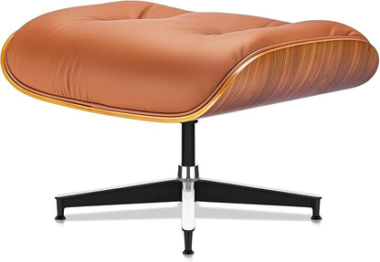 Top Grain Leather, Mid Century Chaise Lounge Chair and Ottoman, Modern Chair - Image 7