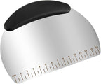 Professional Stainless Steel Dough Cutter and Scraper Combo - 2-in-1 Baking Tool for Bread, Pizza & Pastry | Multi-Use Bench Scraper with Kitchen Utensils Grip (Heavy Duty Dough Tool)