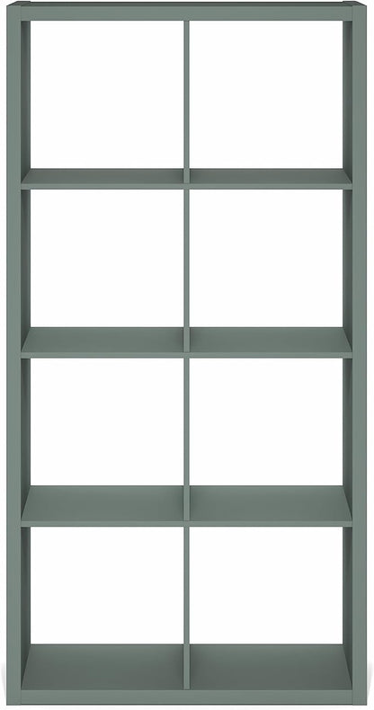 Furinno Cubicle Book Shelf, 8-Cube Bookshelf, Extra Thick Frame Horizontally & - Image 9