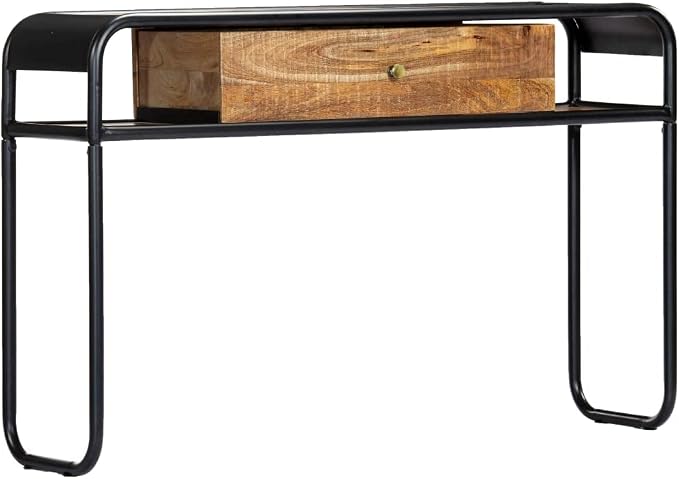 Solid Mango Wood Console Table for Living Room, Entry - Image 8