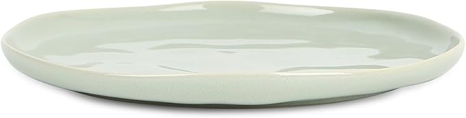 Stone Lain Mirella 4-Piece Dinner Plate Set Stoneware, Dishwasher and Microwave Safe, Light Green