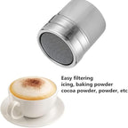 4Pieces Stainless Steel Milk Frothing Pitcher Set, Latte Art Barista Steaming Pitchers Set -Include Milk Frother Cup, Latte Art Pen, Powder Shaker, 5pcs Coffee Decorating Stencils (600ml/20oz)