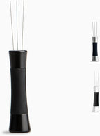 Crema Coffee Products Weiss Distribution Technique (WDT) Tool | Even Coffee Ground Distribution for Better Extraction | Stainless Steel with Silicone Grip | Includes 6 Pins & Storage Vault | Black