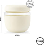 W&P Porter Seal Tight Glass Lunch Bowl Container w/ Lid | Mint 16 Ounces | Leak & Spill Proof, Soup & Stew Food Storage, Meal Prep, Airtight, Microwave and Dishwasher Safe, BPA-Free Glass