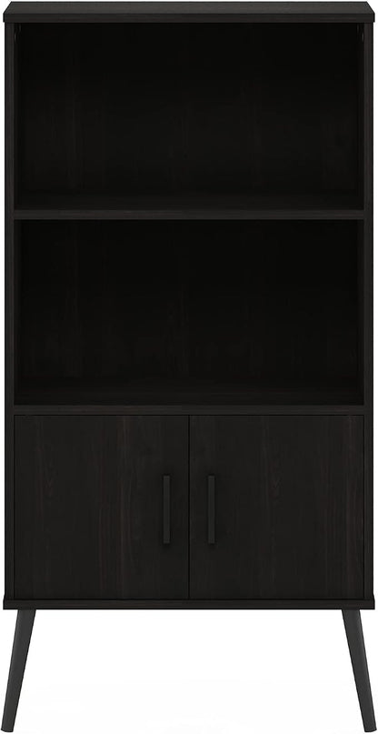 Furinno Claude Mid Century Style Accent Wooden Leg Bookcase Cabinet - Image 6
