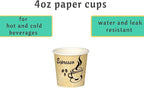 Smygoods Disposable Coffee Cups, To Go Paper Hot Cups, Classic Design (4 OZ, 100 Count) For Hot Beverages, Coffee, Tea, Espresso, Cocoa - Vasos Para Cafe