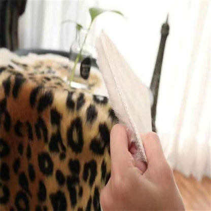 Leopard Print Rug Faux Fur Cowhide Skin Rug Animal Printed Area Rug Carpet - Image 5