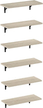 Furinno Rossi Floating Shelves for Wall Set of 6, 18-Inch Wall Shelf, Floating by Furinno-FitsYourSpaceFitsYourBudget