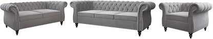 Chesterfield Loveseat Sofa, Modern Velvet Small Sofa Couch 2 Seater - Image 8