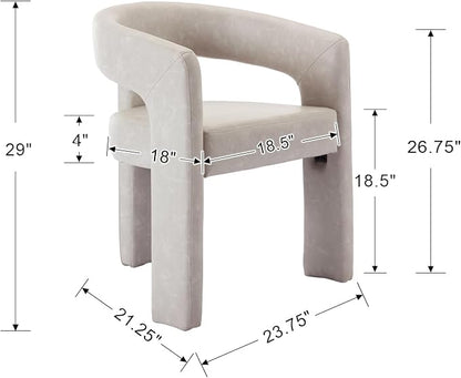 BESTANO Modern PU Leather Upholstered Dining Chairs - Image 3