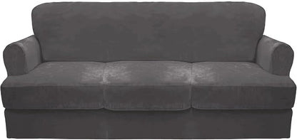 CUCRAF Cushion Sofa Cover 4 Piece Slipcovers, Soft Thick Velvet Couch Cover by CUCRAF