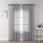Charcoal Grey Sheer Curtains 78 Inches Long 2 Panels by OVZME
