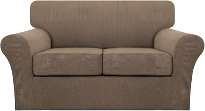Turquoize 3 Piece Sofa Covers for 2 Cushion Couch Sofa Slipcover Soft Couch by Turquoize