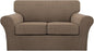 Turquoize 3 Piece Sofa Covers for 2 Cushion Couch Sofa Slipcover Soft Couch by Turquoize