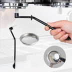 watchget Coffee Machine Cleaning Set,1Piece Coffee Machine Brush with Spoon and 1 Piece 58mm Stainless Steel Backflush Insert, Metal Blind Filter for Espresso Machine