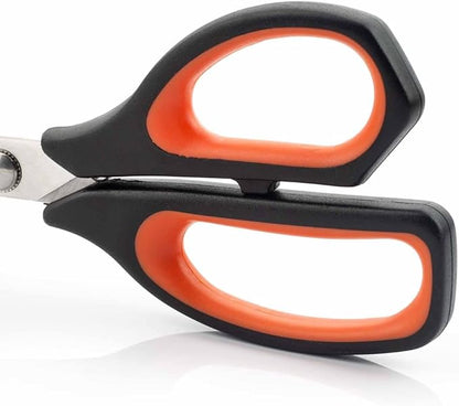 Arcos Kitchen Scissors 8 Inch Stainless Steel. Scissors for Meat Use. Polypropylene Handle and 235 mm Blade. Series Prochef. Black and Red Color