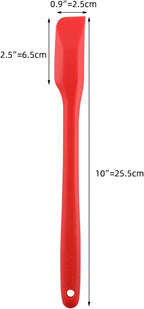 Yoku Made- Small Spatulas Set, Heat-resistant Mini Spatulas with Sharp and thin Edge, Nonstick Silicone Spreader, 10 Inches, 4 Pack