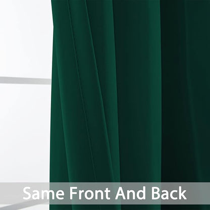 Yakamok Dark Green Room Darkening Window Curtains 52x36 Inch - Image 3