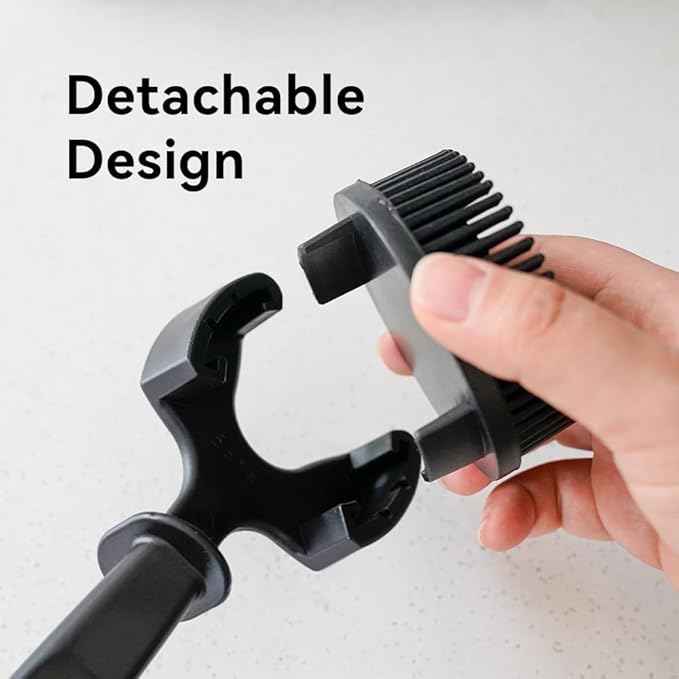 watchget Silicon Espresso Coffee Machine Cleaning Brush Professional Design for 360° Cleaning of espresso Group Head Detachable Silicon Bristles for 58mm Grouphead