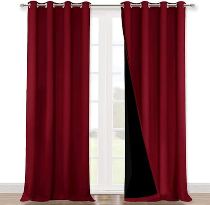 NICETOWN 100% Blackout Blinds, Burgundy Red, Laundry Room Decor Window by NICETOWN