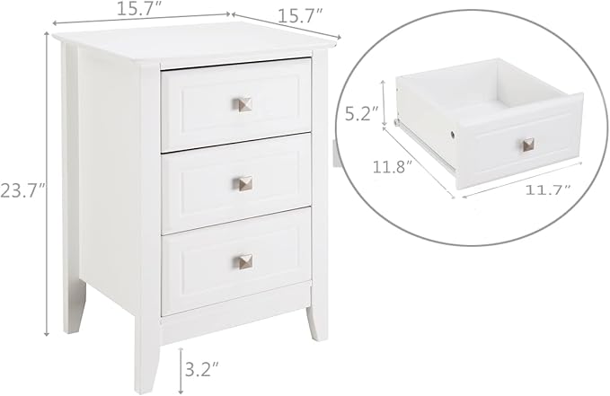 Bonnlo Upgraded White Night Stands - Image 3