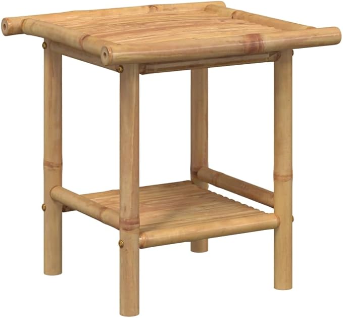 Natural Bamboo Fiber Coffee Table Square Modern Eco-Friendly Furniture - Image 6