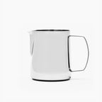 Milk Pitcher – 400ml Polished Stainless Steel, Precision Spout & Handle Alignment, Internal Measurement Markings, Premium 304 Stainless Steel Milk Steaming Pitcher for Latte Art