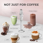 Zulay Kitchen Powerful Milk Frother Wand With 4 AA Duracell Batteries - Ultra Fast Handheld Drink Mixer - Electric Whisk Foam Maker for Coffee, Lattes, Cappuccino, Matcha & Creamer -