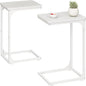 QEEIG C Table Side Table Set of 2 Living Room Sets C Shaped Couch Tray End by QEEIG