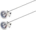 Efeng 15“ turkey fryer thermometer with pot clip (2 Pack), 2" dial candy thermometer with stainless steel clip,oil thermometerr for frying,turkey thermometor deep fryer for cooking tall pots,beef,meat