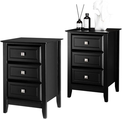Bonnlo Upgraded 3 Drawers Night Stands by Bonnlo