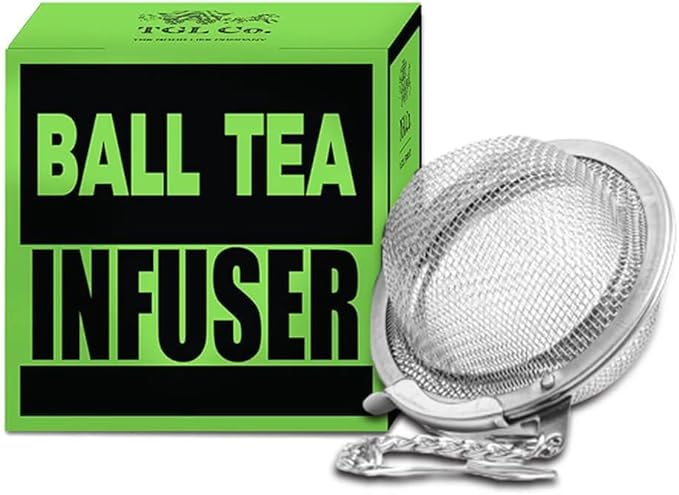 TGL Co. Stainless Steel Ball Tea Infuser | Durable Teapot Green Tea Filter | Perfect for Loose Leaf Tea Brewing