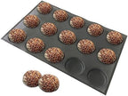 Bluedrop Silicone Hamburger Bread Forms Round Shape Bread Tray Silicone Perforated Silicone Bakery Molds Crusty Bread Bakeware