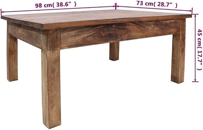 Coffee Table Solid Reclaimed Wood 38.6"x28.7"x17.7", End Tables, Living Table - Image 2