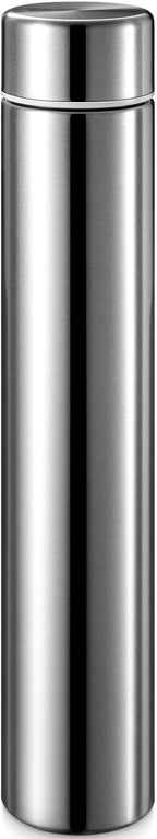 Vesici Slim Water Bottle 8.8 oz Small Stainless Steel Purse Compact Insulated Water Bottles Camping Travel Backpack Pocket Flask for Car Cold Coffee Tea(Silver,1 Pack)