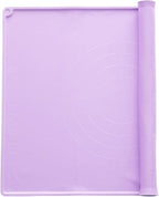 uxcell Silicone Pastry Mat, 19.7" x 15.8" Silicone Baking Mat with Measurements, Non-Stick Dough Rolling Mat for Making Pastry Cookies Bread Pizza Purple