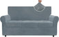 ZNSAYOTX Luxury Velvet Couch Cover 4 Piece Stretch Sofa Covers by ZNSAYOTX