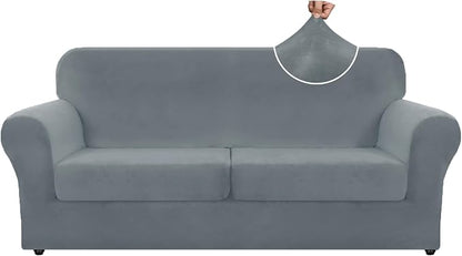 ZNSAYOTX Oversized Velvet 3 Piece Couch Cover by ZNSAYOTX