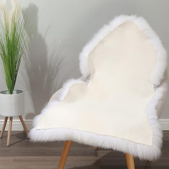 IRIWOOL Premium Genuine Fur Sheepskin Rug Real Australia Sheepskin Natural - Image 6